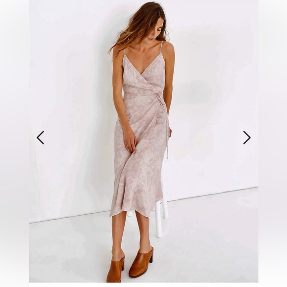 Madewell Crepe Cami Wrap Dress - Picture 3 of 12